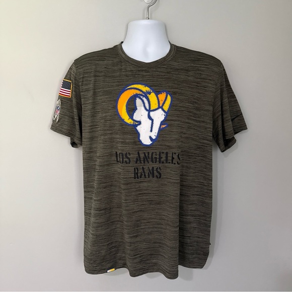 Los Angeles Rams Nike On-Field Military Troops Mens Short Sleeve Shirt - Large - Picture 1 of 7